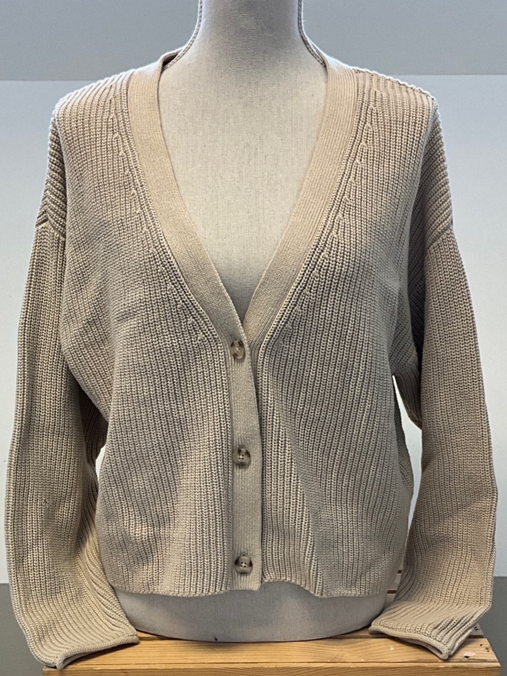 Reformation light brown cardigan